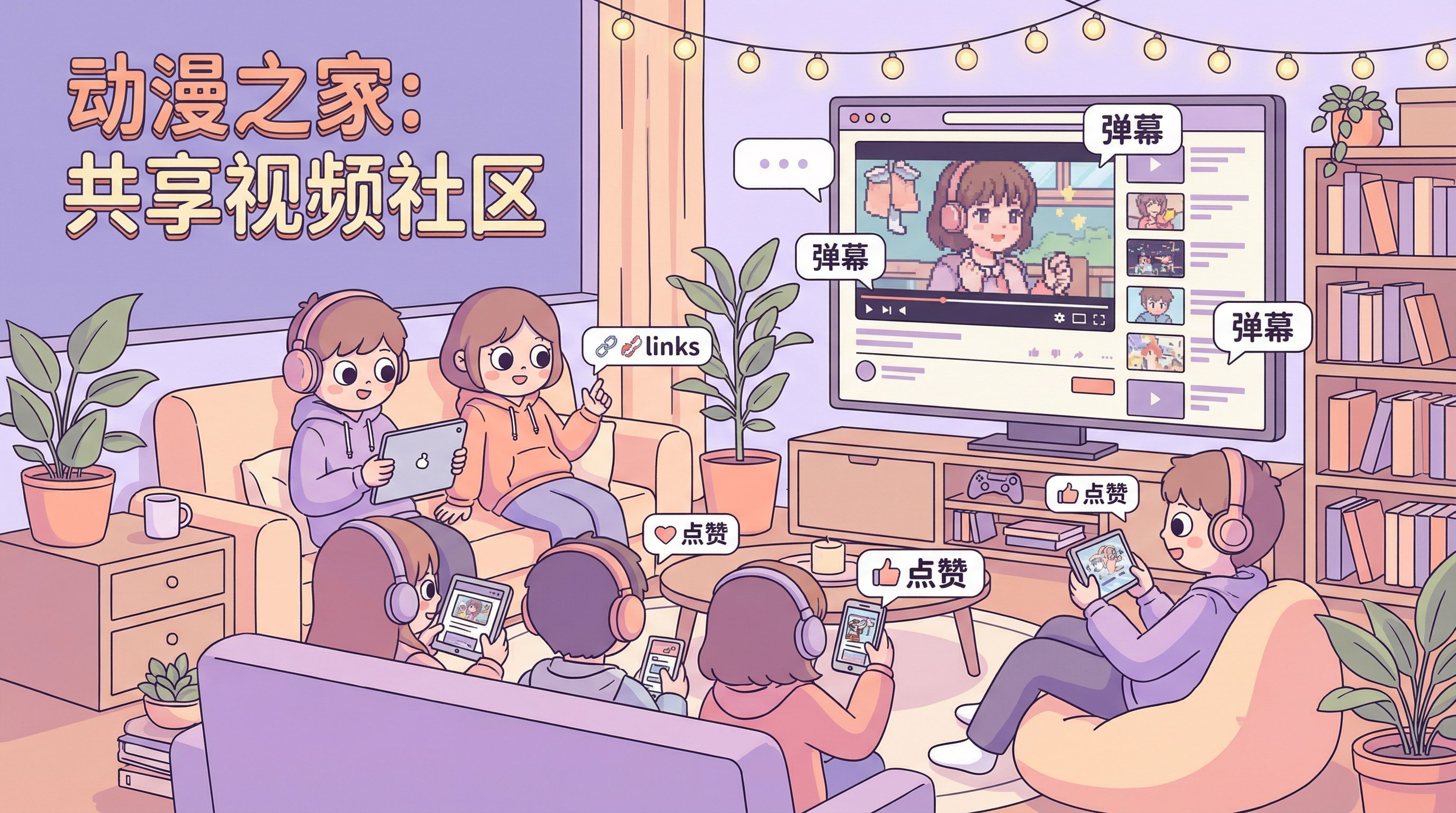海角视频动漫社区弹幕互动Banner